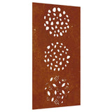 Garden Wall Decoration 105x55 cm Corten Steel Leaf Design