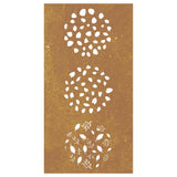 Garden Wall Decoration 105x55 cm Corten Steel Leaf Design - Top-Down View