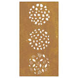Garden Wall Decoration 105x55 cm Corten Steel Leaf Design - 45-Degree Angle