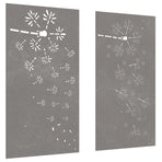 Garden Wall Decorations 2pcs 105x55 cm Flower Design