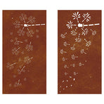 Garden Wall Decorations 2pcs 105x55 cm Flower Design