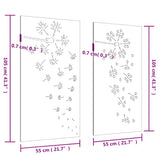 Garden Wall Decorations 2pcs 105x55cm Corten Steel Flower Design