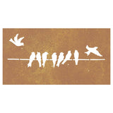 Garden Wall Decoration 105x55 cm Corten Steel Bird Design - Top-Down View