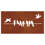 Garden Wall Decoration 105x55 cm Corten Steel Bird Design