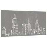 Garden Wall Decoration 105x55 cm Corten Steel Skyline Design