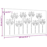 Garden Wall Decoration 105x55 cm Corten Steel Flower Design - Extra Image