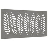 Garden Wall Decoration 105x55 cm Corten Steel Leaf Design - Side View