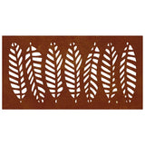 Garden Wall Decoration 105x55 cm Corten Steel Leaf Design