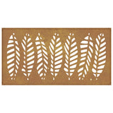 Garden Wall Decoration 105x55 cm Corten Steel Leaf Design - 45-Degree Angle
