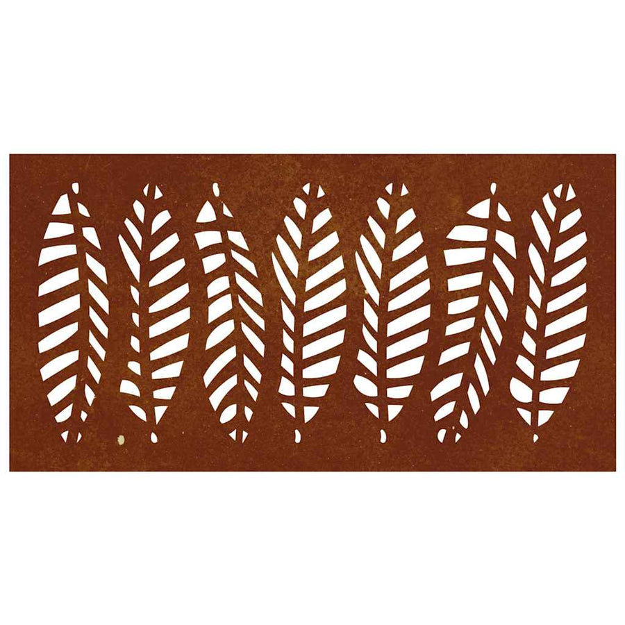 Garden Wall Decoration 105x55 cm Corten Steel Leaf Design
