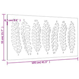 Garden Wall Decoration 105x55 cm Corten Steel Leaf Design - Extra Image