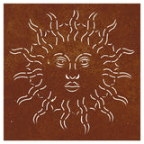 Garden Wall Decoration 55x55 cm Corten Steel Sun Design