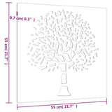 Garden Wall Decoration 55x55 cm Corten Steel Tree Design - Extra Image