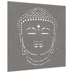Garden Wall Decoration 55x55 cm Corten Steel Buddha Head Design