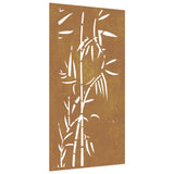 Garden Wall Decoration 105x55 cm Corten Steel Bamboo Design