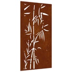Garden Wall Decoration 105x55 cm Corten Steel Bamboo Design