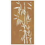 Garden Wall Decoration 105x55 cm Corten Steel Bamboo Design - 45-Degree Angle