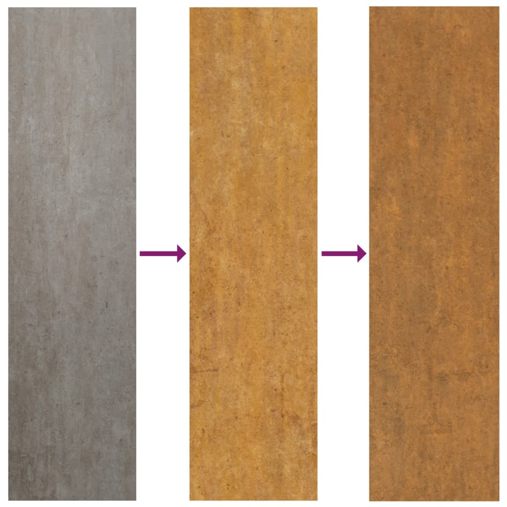 Garden Wall Decorations 3 pcs 55x55 cm Corten Steel Grass Design
