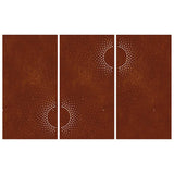 Garden Wall Decorations 3 pcs 105x55 cm Corten Steel Sun Design