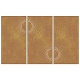 Garden Wall Decorations 3 pcs 105x55 cm Corten Steel Sun Design - 45-Degree Angle