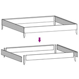 Garden Raised Bed 100x100x18.5 cm Corten Steel - Rear View