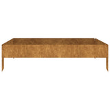 Garden Raised Bed 100x100x26 cm Corten Steel - Side View