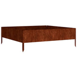Garden Raised Bed 100x100x33.5 cm Corten Steel