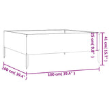 Garden Raised Bed 100x100x41 cm Corten Steel