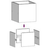 Planter 40x41x40 cm Corten Steel - Rear View