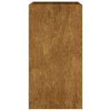 Planter 40x40x80 cm Corten Steel - Top-Down View