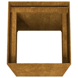 Planter 40x40x80 cm Corten Steel - 45-Degree Angle