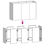 Garden Raised Bed 120x40x80 cm Corten Steel - Rear View
