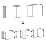 Garden Raised Bed 280x40x80 cm Corten Steel - Rear View