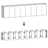 Garden Raised Bed 360x40x80 cm Corten Steel - Rear View