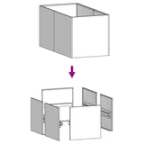 Planter 80x40x40 cm Corten Steel - Rear View