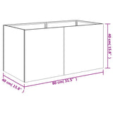 Planter 80x40x40 cm Corten Steel - Extra Image
