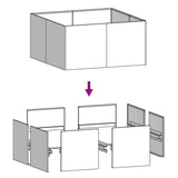 Planter 80x80x40 cm Corten Steel - Rear View