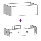 Garden Raised Bed 120x80x40 cm Corten Steel - Rear View
