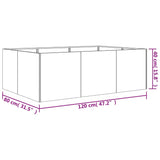 Garden Raised Bed 120x80x40 cm Corten Steel - Low Angle