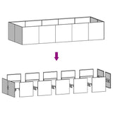Garden Raised Bed 200x80x40 cm Corten Steel - Rear View