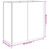 Planter 40x80x80 cm Corten Steel - Extra Image
