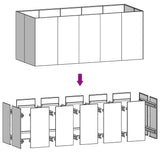Garden Raised Bed 200x80x80 cm Corten Steel - Rear View
