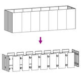 Garden Raised Bed 280x80x80 cm Corten Steel - Rear View