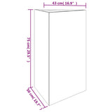 Garden Planter 50x43x75 cm Corten Steel - Extra Image