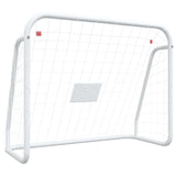 Football Goal with Net White 125x96x60 cm Steel&Polyester - Front View