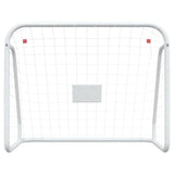 Football Goal with Net White 125x96x60 cm Steel&Polyester