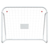 Football Goal with Net White 125x96x60 cm Steel&Polyester - Side View
