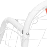 Football Goal with Net White 125x96x60 cm Steel&Polyester - 45-Degree Angle