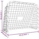 Football Goal with Net White 125x96x60 cm Steel&Polyester - Close-Up Angle