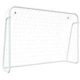 Football Goal with Net White 214x75x152 cm Steel&Polyester - Front View